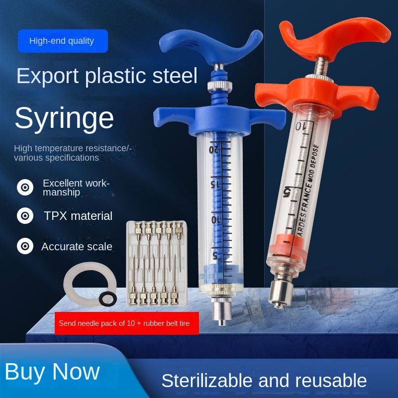 Veterinary Syringe Gun - Siringa in plastica Fine-acciaio, siringa veterinaria,